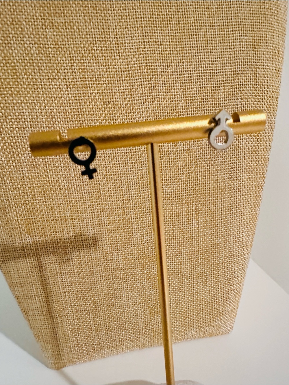 Fashion Jewelry Silver Gender Symbol Drop Earrings